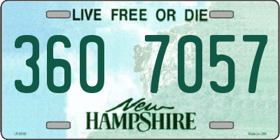 NH license plate 3607057