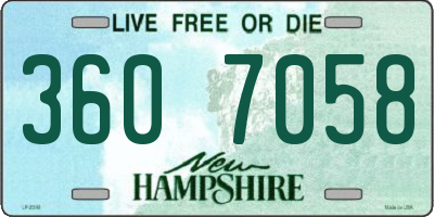 NH license plate 3607058