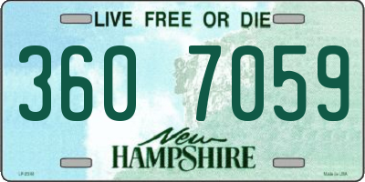 NH license plate 3607059