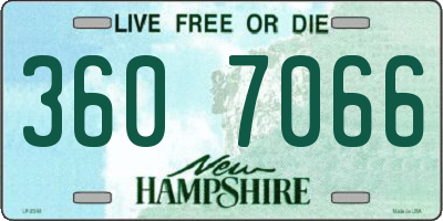 NH license plate 3607066
