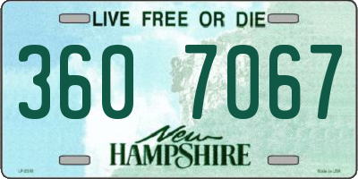 NH license plate 3607067