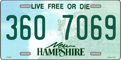 NH license plate 3607069