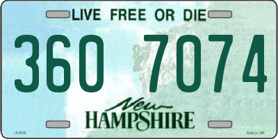 NH license plate 3607074