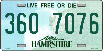 NH license plate 3607076