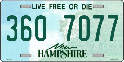 NH license plate 3607077