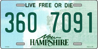 NH license plate 3607091