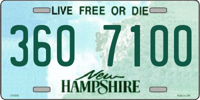 NH license plate 3607100