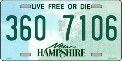 NH license plate 3607106