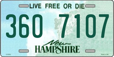 NH license plate 3607107