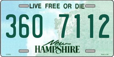 NH license plate 3607112
