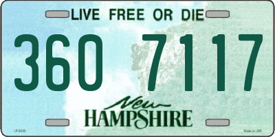 NH license plate 3607117