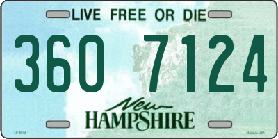 NH license plate 3607124