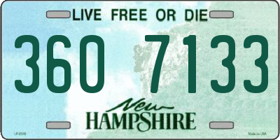 NH license plate 3607133