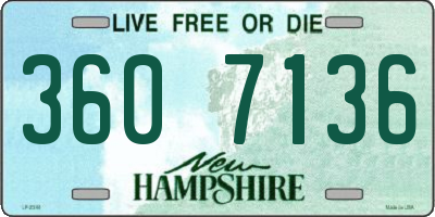 NH license plate 3607136