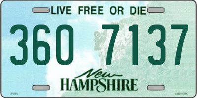 NH license plate 3607137