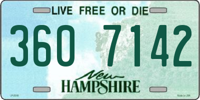 NH license plate 3607142