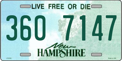 NH license plate 3607147