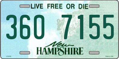 NH license plate 3607155