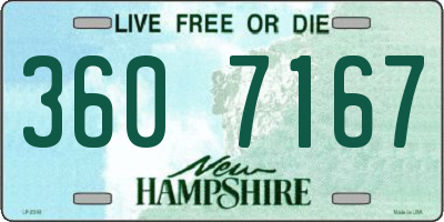 NH license plate 3607167