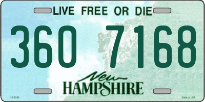NH license plate 3607168
