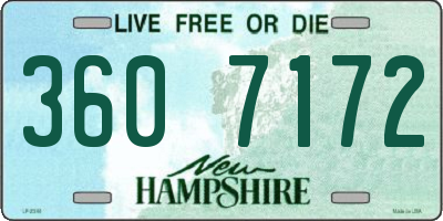 NH license plate 3607172