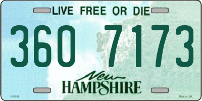 NH license plate 3607173