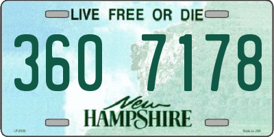 NH license plate 3607178