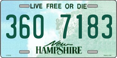 NH license plate 3607183