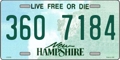 NH license plate 3607184