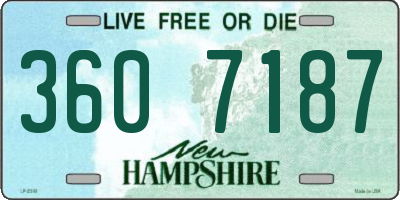 NH license plate 3607187