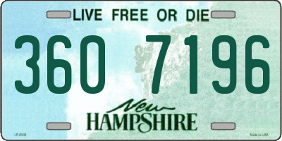 NH license plate 3607196