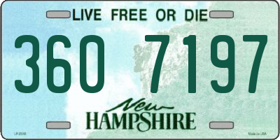 NH license plate 3607197