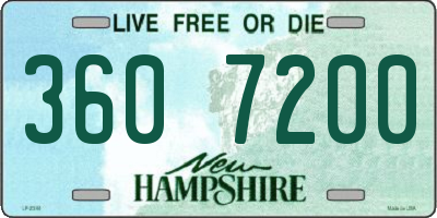 NH license plate 3607200