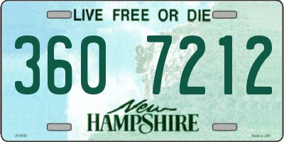NH license plate 3607212