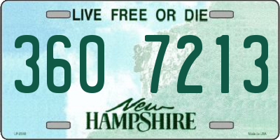 NH license plate 3607213