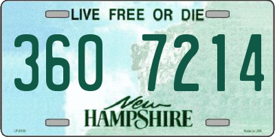 NH license plate 3607214