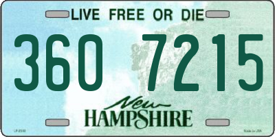 NH license plate 3607215