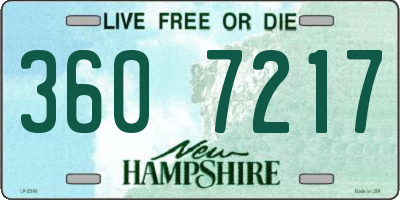 NH license plate 3607217