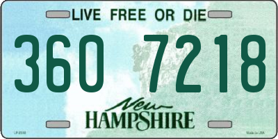 NH license plate 3607218