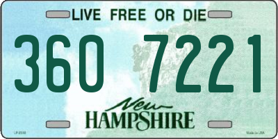 NH license plate 3607221