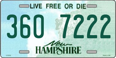 NH license plate 3607222