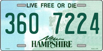 NH license plate 3607224