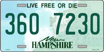 NH license plate 3607230