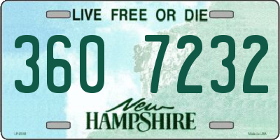NH license plate 3607232