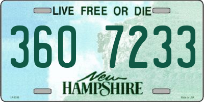 NH license plate 3607233