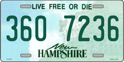 NH license plate 3607236