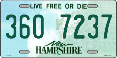 NH license plate 3607237