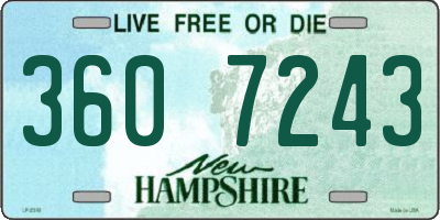 NH license plate 3607243