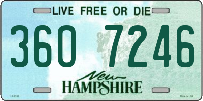 NH license plate 3607246
