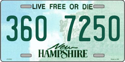 NH license plate 3607250